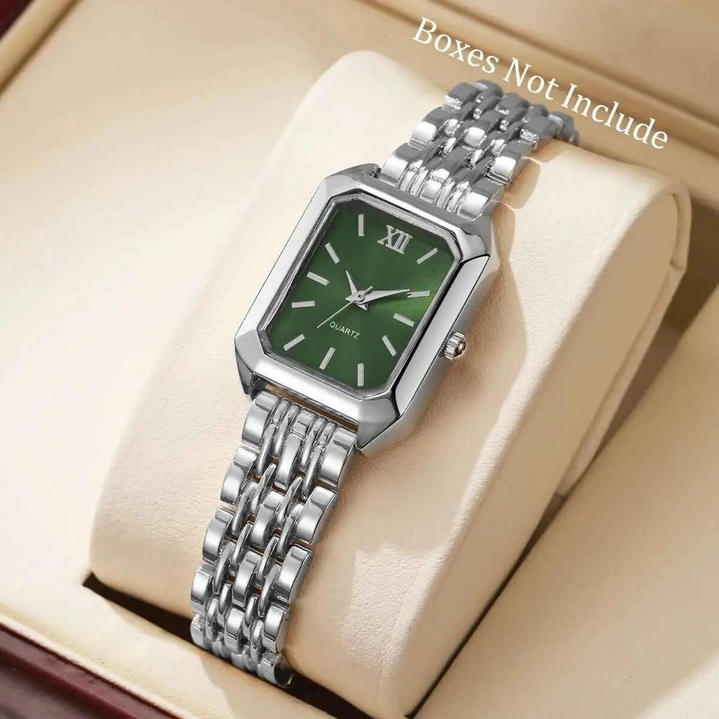 Montre à Quartz Rectangulaire pour Femmes – Bracelet Analogique de Luxe