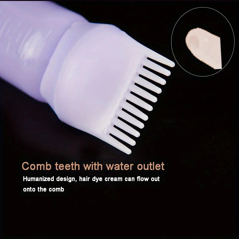 Ensemble Peigne en Silicone, Applicateur d’Huile Capillaire et Brosse de Massage – 2 pièces, Outils Professionnels pour Salon de Coiffure ou Domicile