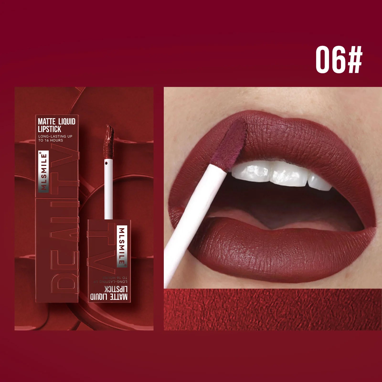 Rouge à Lèvres Liquide Satin Velours – Anti-Adhésif, Imperméable & Longue Durée