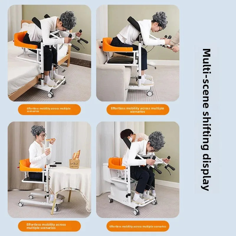 Chaise Hydraulique de Transfert d'ascenseur Patient W/180 ° Bac de lit à Siège Fendu