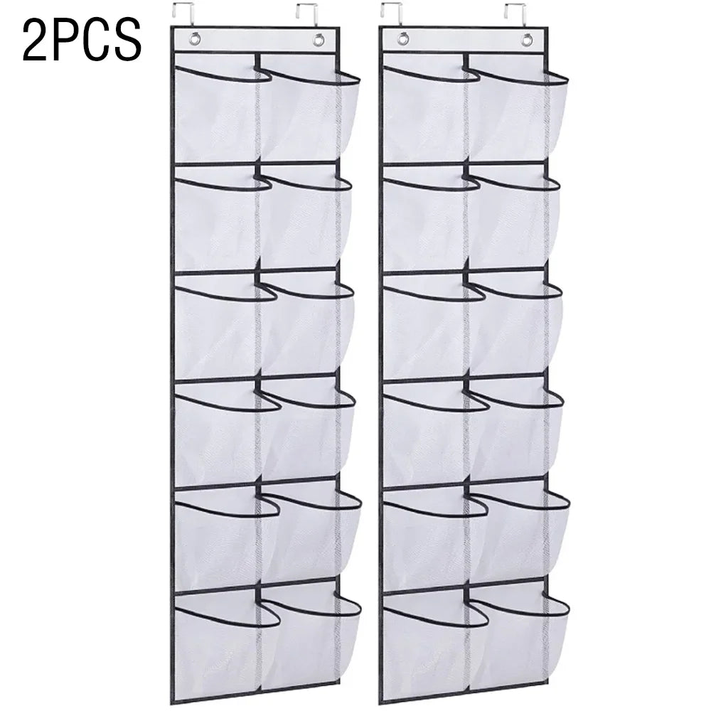 Organisateur de Chaussures Suspendu 12 Poches – Rangement Portable Transparent