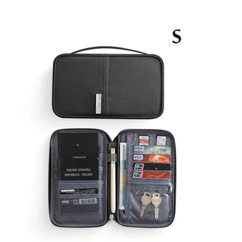 Portefeuille de Voyage Multifonction – Organisateur Étanche pour Passeports, Billet, Carte, Documents et Accessoires de Voyage Familiaux