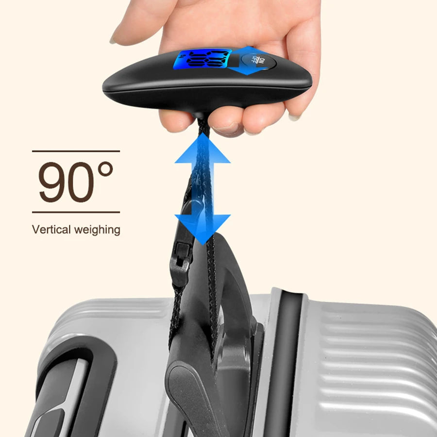 Balance à Bagages Portable Numérique 40 kg avec Ecran à Cristaux Liquides Rétroéclairé