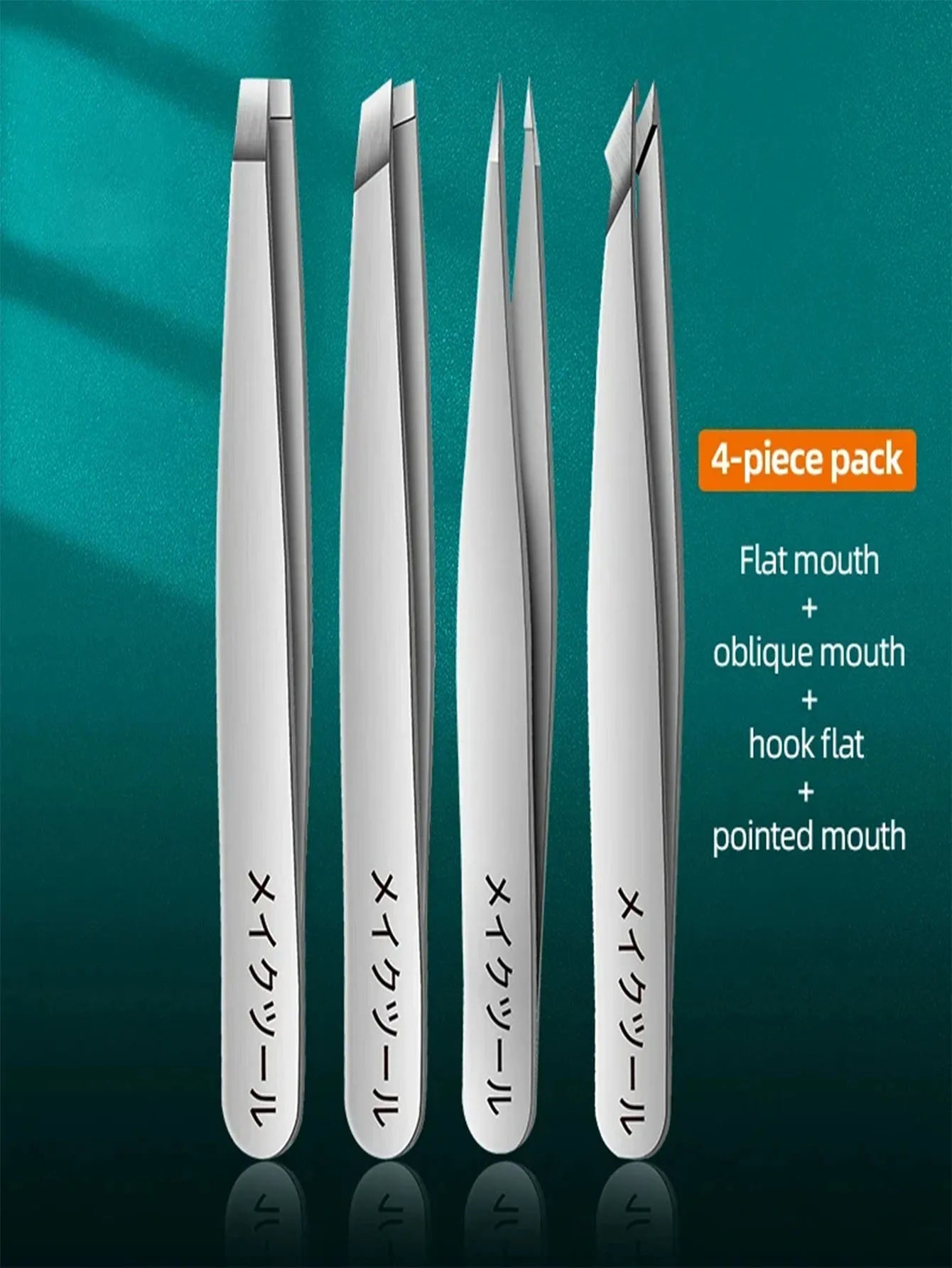 Ensemble de 4 Pinces à Précision – Sourcils, Cils & Moustaches