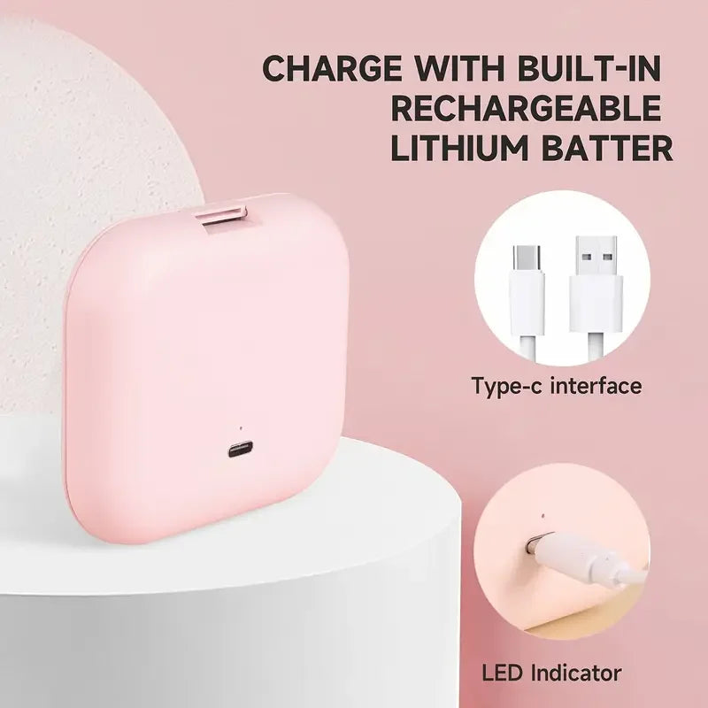 Miroir Compact LED Rechargeable et Pliable – Grossissement 1X/2X, Double Face, Format Poche