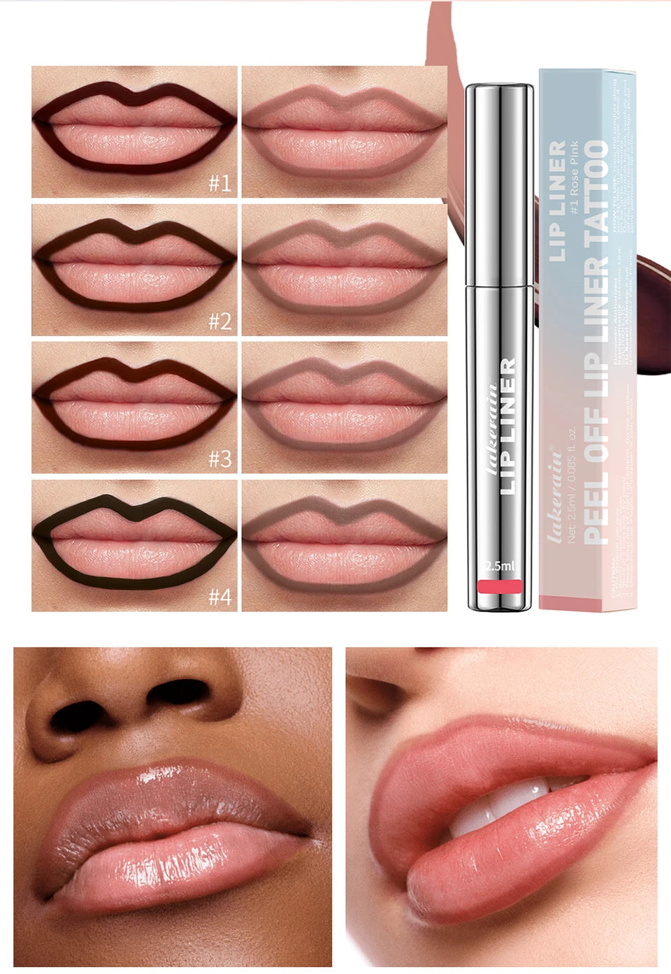 Rouge à Lèvres Tattoo Velours Longue Durée – Résistant à l’Eau, Plusieurs Teintes Disponibles