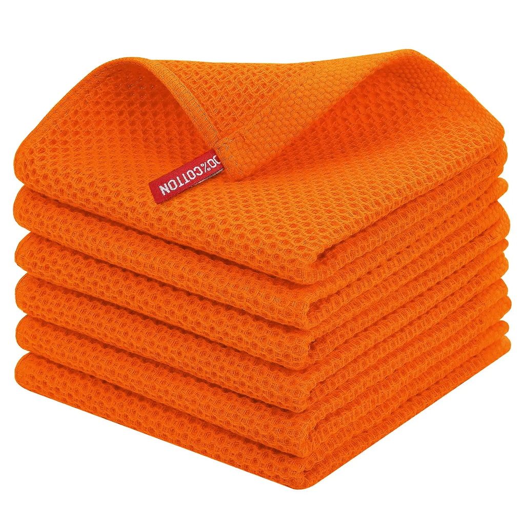 Torchons de Cuisine en Coton 100% – Tissage Gaufré Ultra Absorbant (Lot de 6)