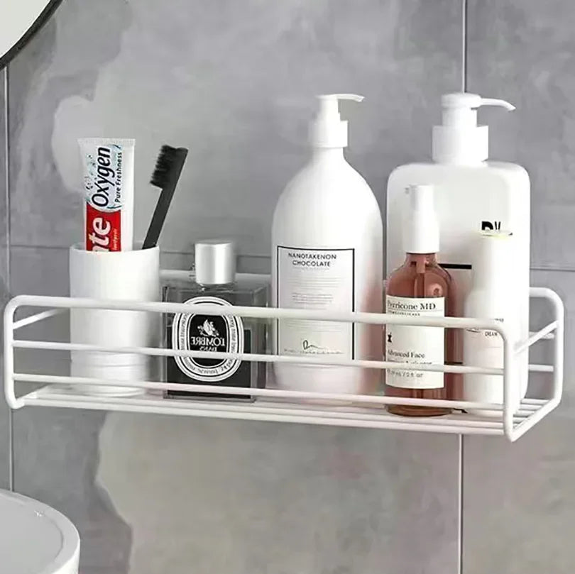Étagère Murale Flottante – Organisateur en Métal pour Salle de Bain et Cuisine