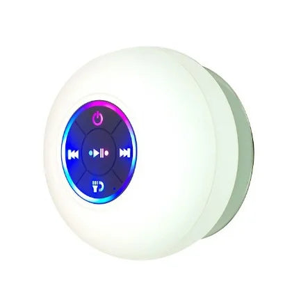 Haut-Parleur De Douche Bluetooth Mini Portable Sans Fil Avec Micro, Ventouse IPX4 Résistant À L’Eau, Piscine Et Rivière