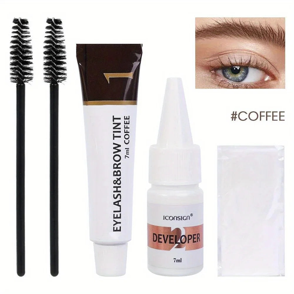 Kit Teinture Sourcils Semi-Permanent 2-en-1