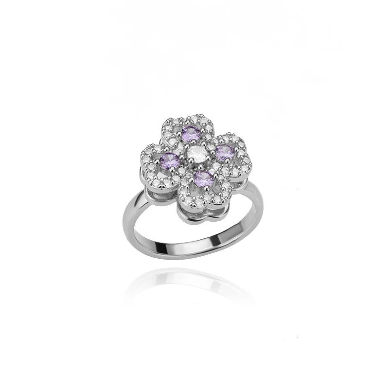 Bague Spinner Trèfle de Luxe – Anti-Stress Couleur Or 18K