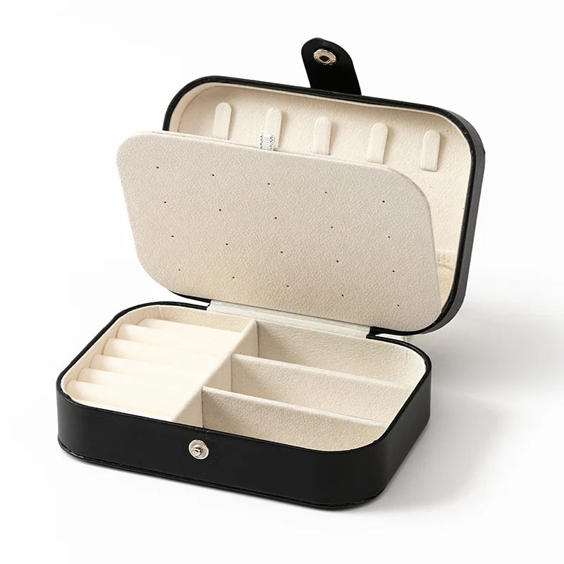 Boîte à Bijoux Portable Multi-Compartiments avec Doublure en Velours – Organisateur de Voyage