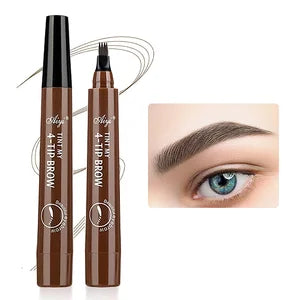 Stylo à Sourcils 4 Pointes Fendues – Maquillage Précis et Durable