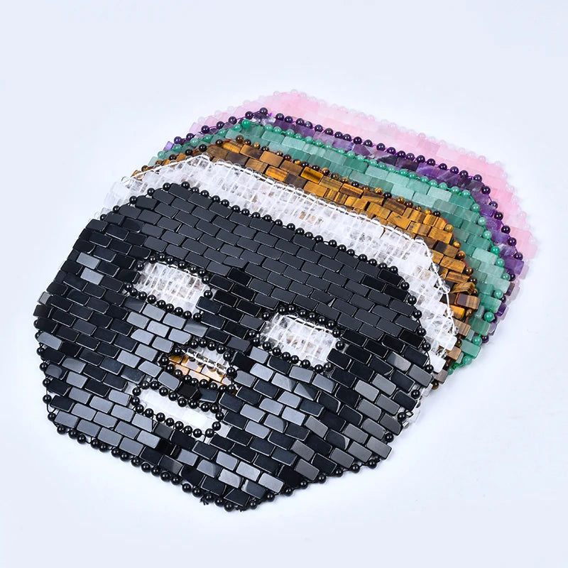 Jade Full Face Mask Massager Stone Sleep Mask Face Massager