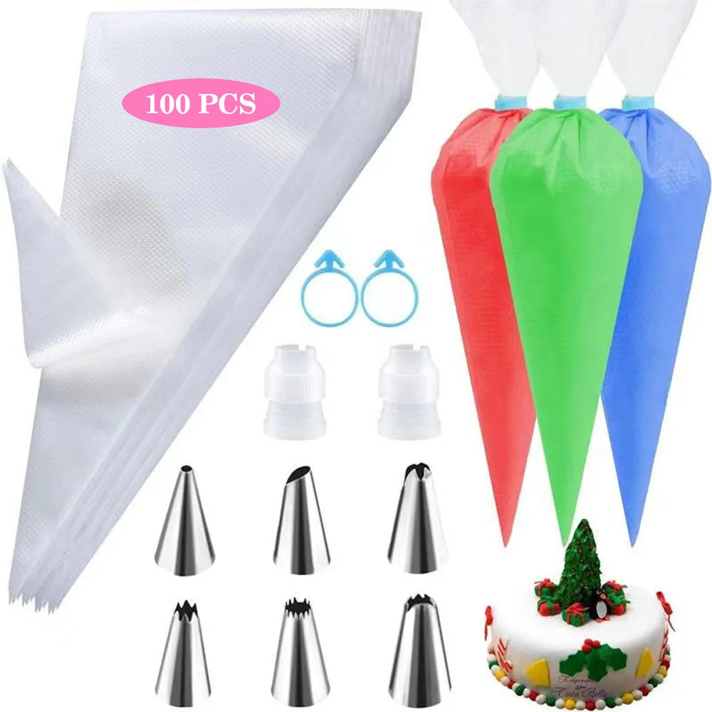Kit de Décoration de Gâteaux – Poches à Douille et Embouts en Silicone Réutilisables