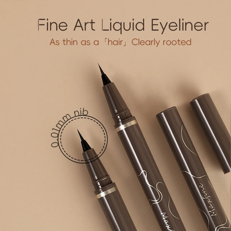 Stylo Eyeliner Imperméable – Pointe Très Fine, Séchage Rapide & Longue Tenue