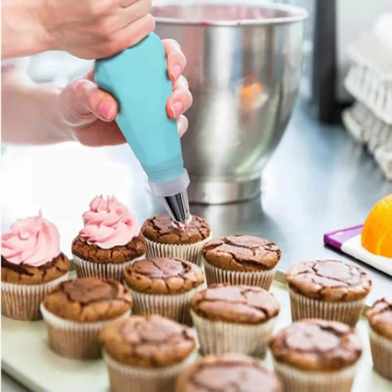 Kit de Décoration de Gâteaux – Poches à Douille et Embouts en Silicone Réutilisables