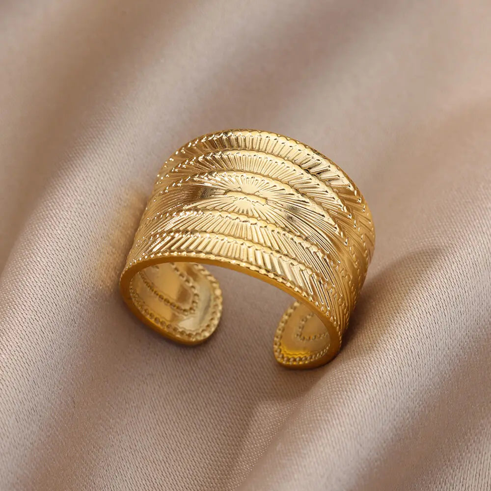 Bague en Acier Inoxydable pour Femmes – Tendance et Elégant – Parfait pour Mariages, Fiançailles, Cadeaux et Demandes Spéciales