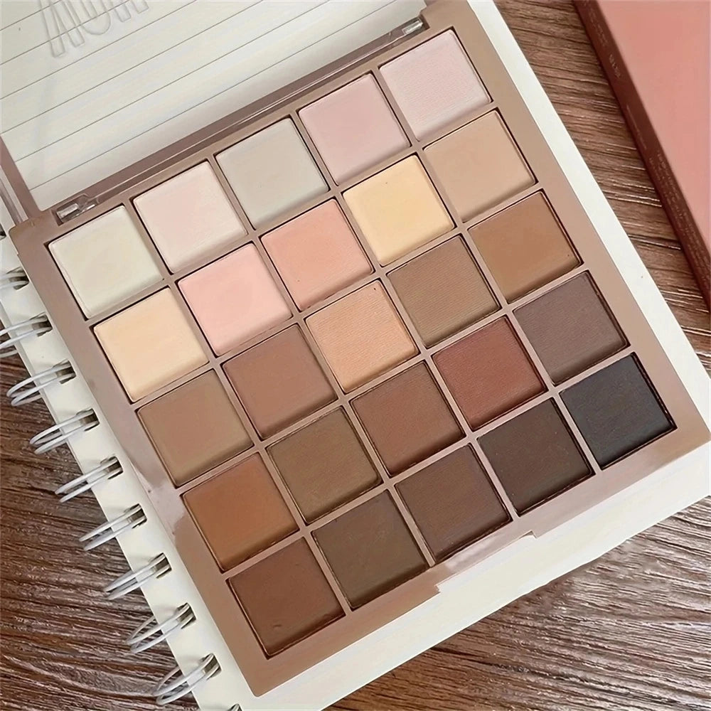Palette de Fards à Paupières 25 Couleurs – Tons Café, Chocolat & Neutres Naturels