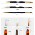 Set de 3 Stylos Pinceaux Nail Art en Acrylique – Lignes Fines, Dessin 3D et Gel UV
