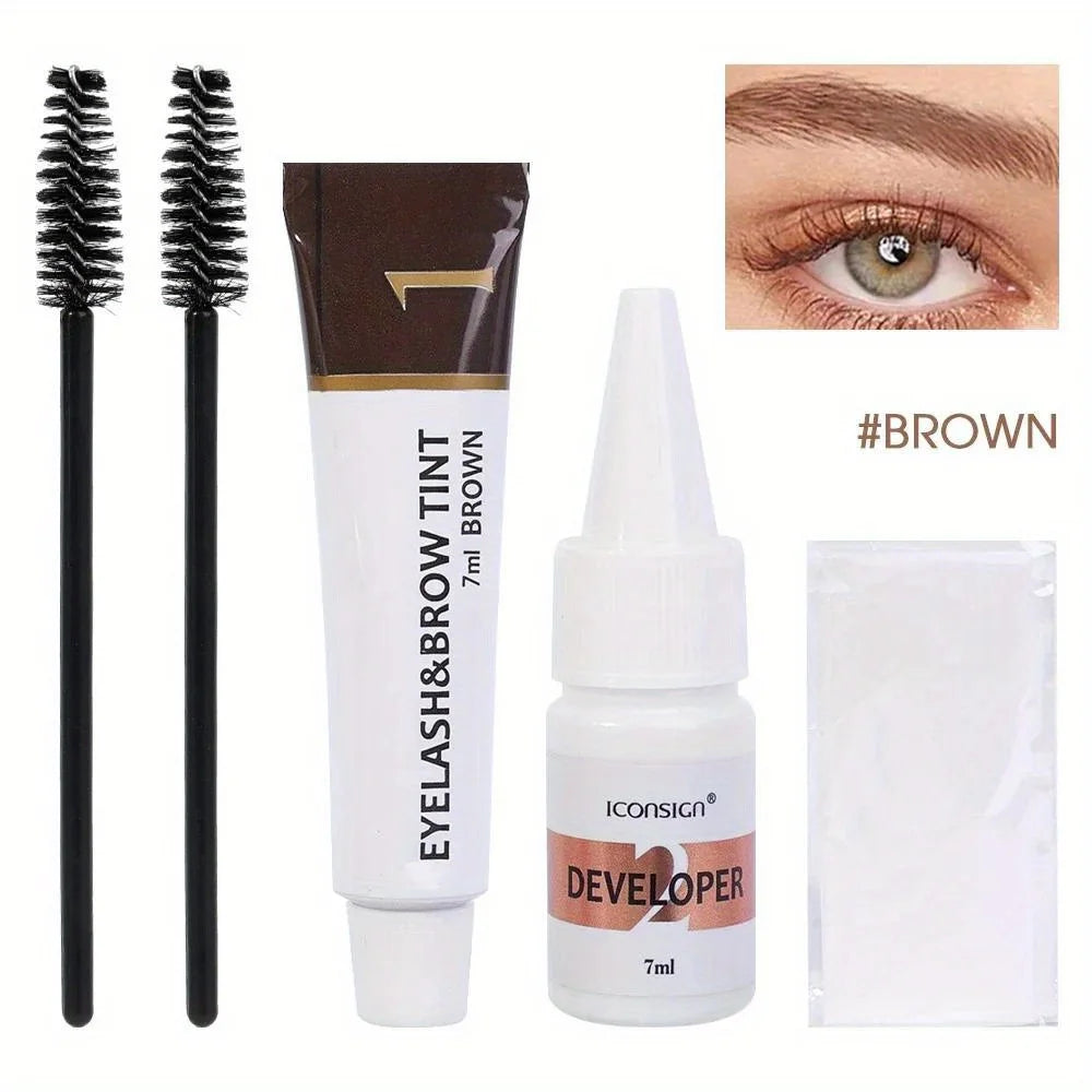 Kit Teinture Sourcils Semi-Permanent 2-en-1