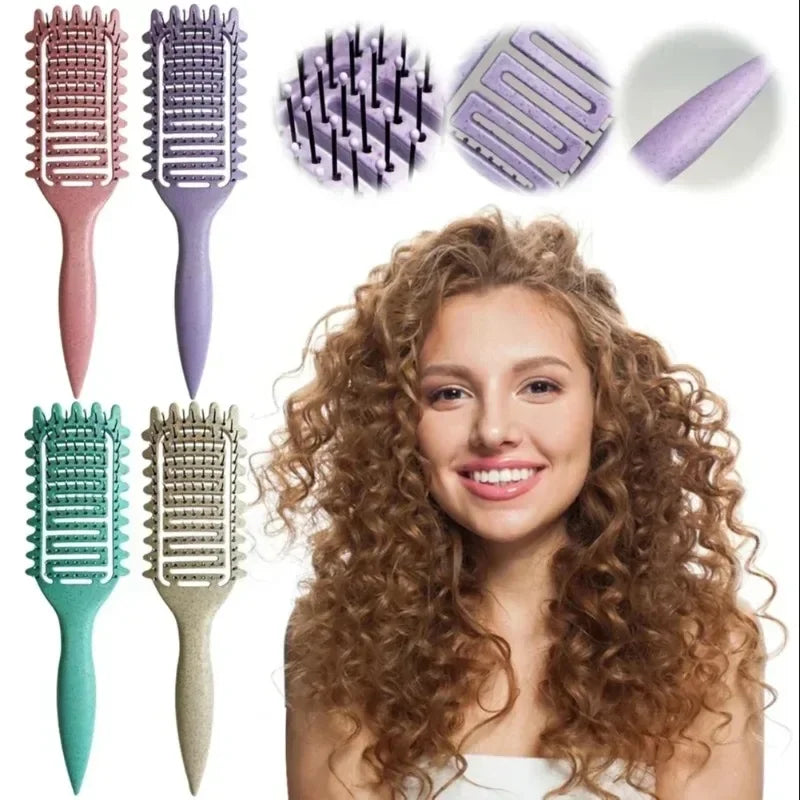 Brosse Définition de Boucles 3-en-1, un Outil Polyvalent Conçu pour Démêler, Définir et Styliser