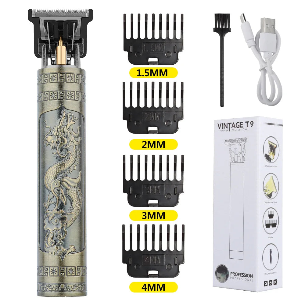 Tondeuse Cheveux Rétro T9 – Rasoir Electrique Professionnel pour Homme