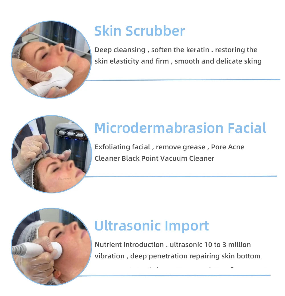 7 en 1 Machine Professionnel Hydra Eau Dermabrasion Instrument de Beauté Nettoyage de la Peau Skin Clean