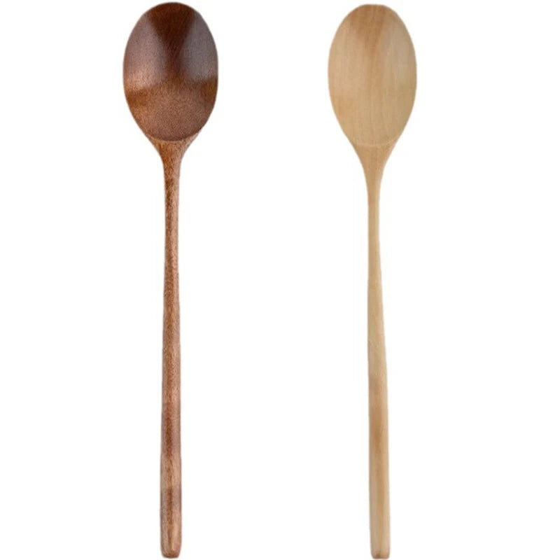 Cuillères en Bois Naturel Solide – Ustensiles de Cuisine Écologiques et Durables