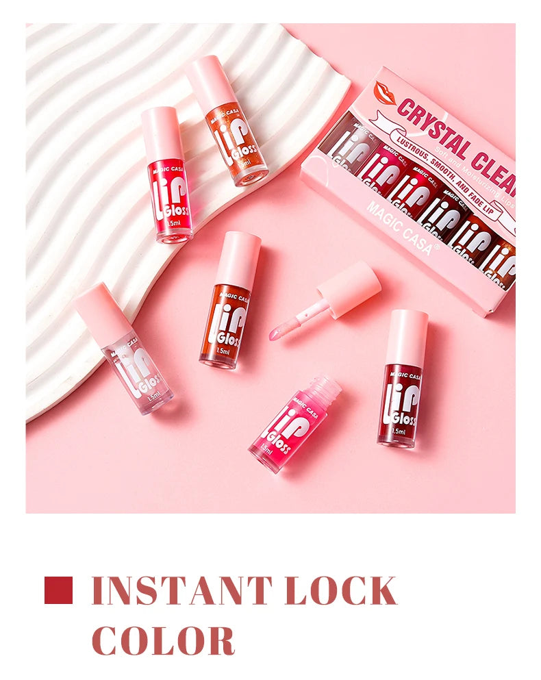 Ensemble de 6 Huiles à Lèvres Gelée Hydratantes