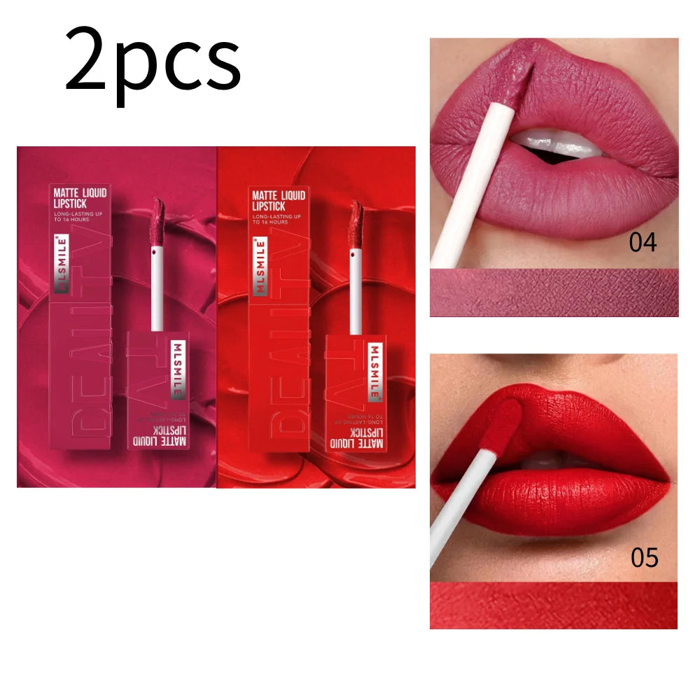 Rouge à Lèvres Liquide Satin Velours – Anti-Adhésif, Imperméable & Longue Durée