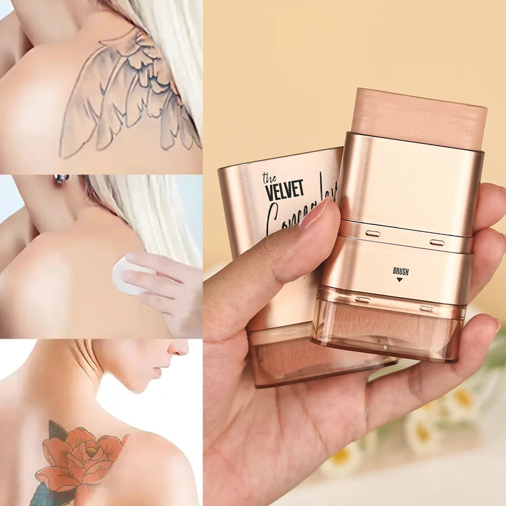 Bâton Correcteur & Fond de Teint 2 en 1 – Couvre-Cernes, Imperméable & Maquillage Impeccable
