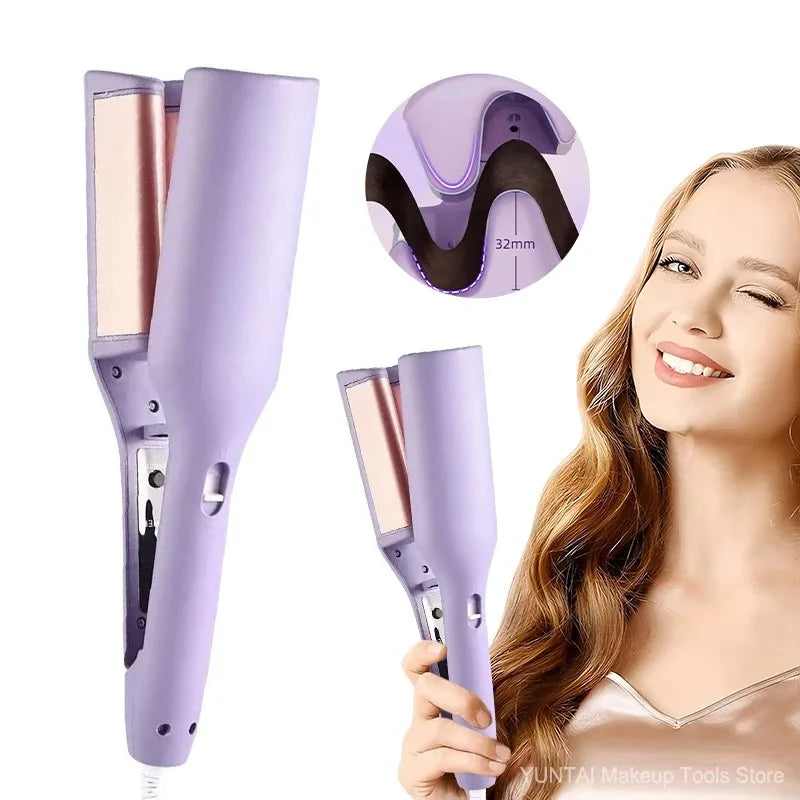Fer à Friser Électrique Ondes Profondes 32 mm – Rouleau Œuf à Chauffage Rapide