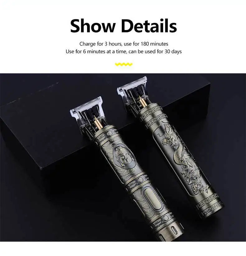 Tondeuse Cheveux Rétro T9 – Rasoir Electrique Professionnel pour Homme