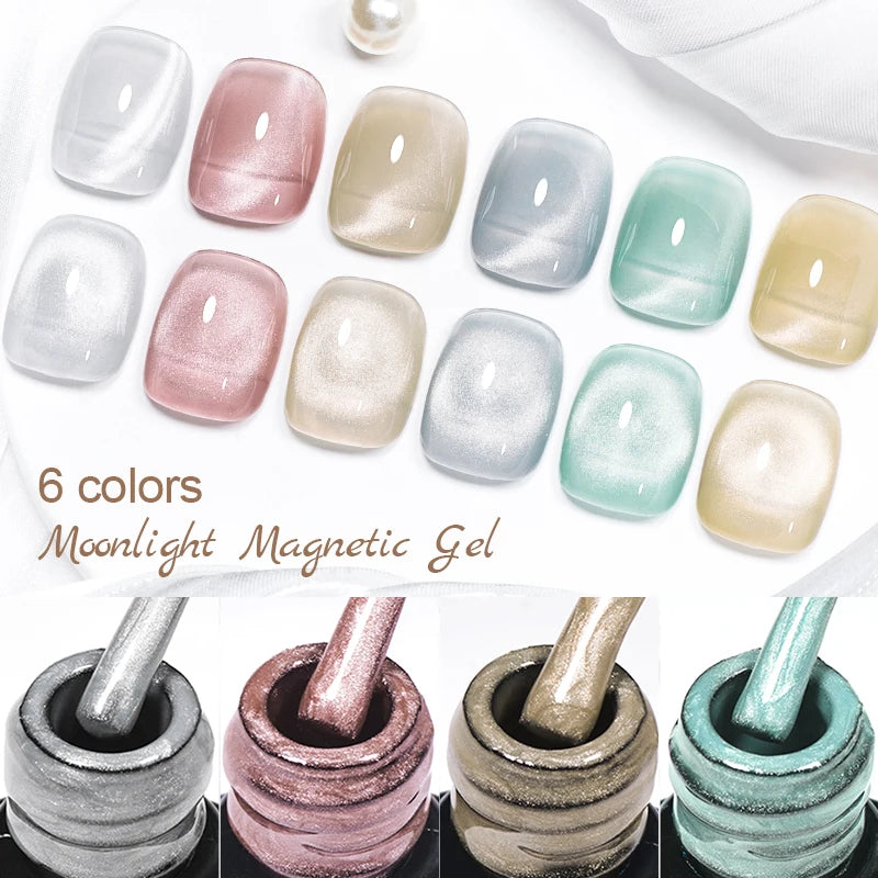Vernis à Ongles Gel UV/LED à effet Magnétique, Effet Œil de Chat 7ml