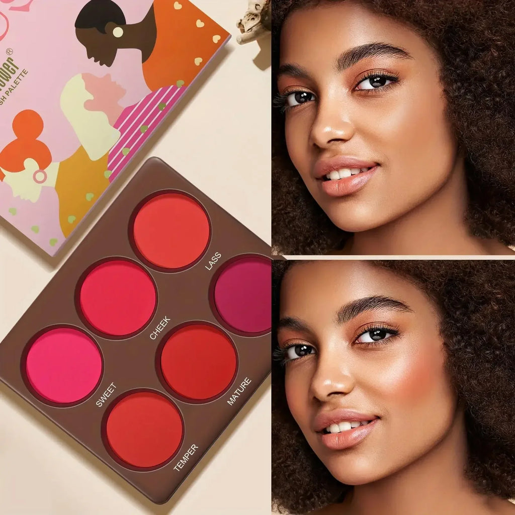 Palette de Fards à Joues Mats Waterproof – Couverture Moyenne, Finition Naturelle Longue Durée