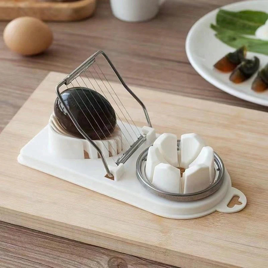 Coupe-Œufs Multifonction 2 en 1 en Polypropylène – Trancheuse à Fil d’Acier Inoxydable, Accessoire de Cuisine Pratique
