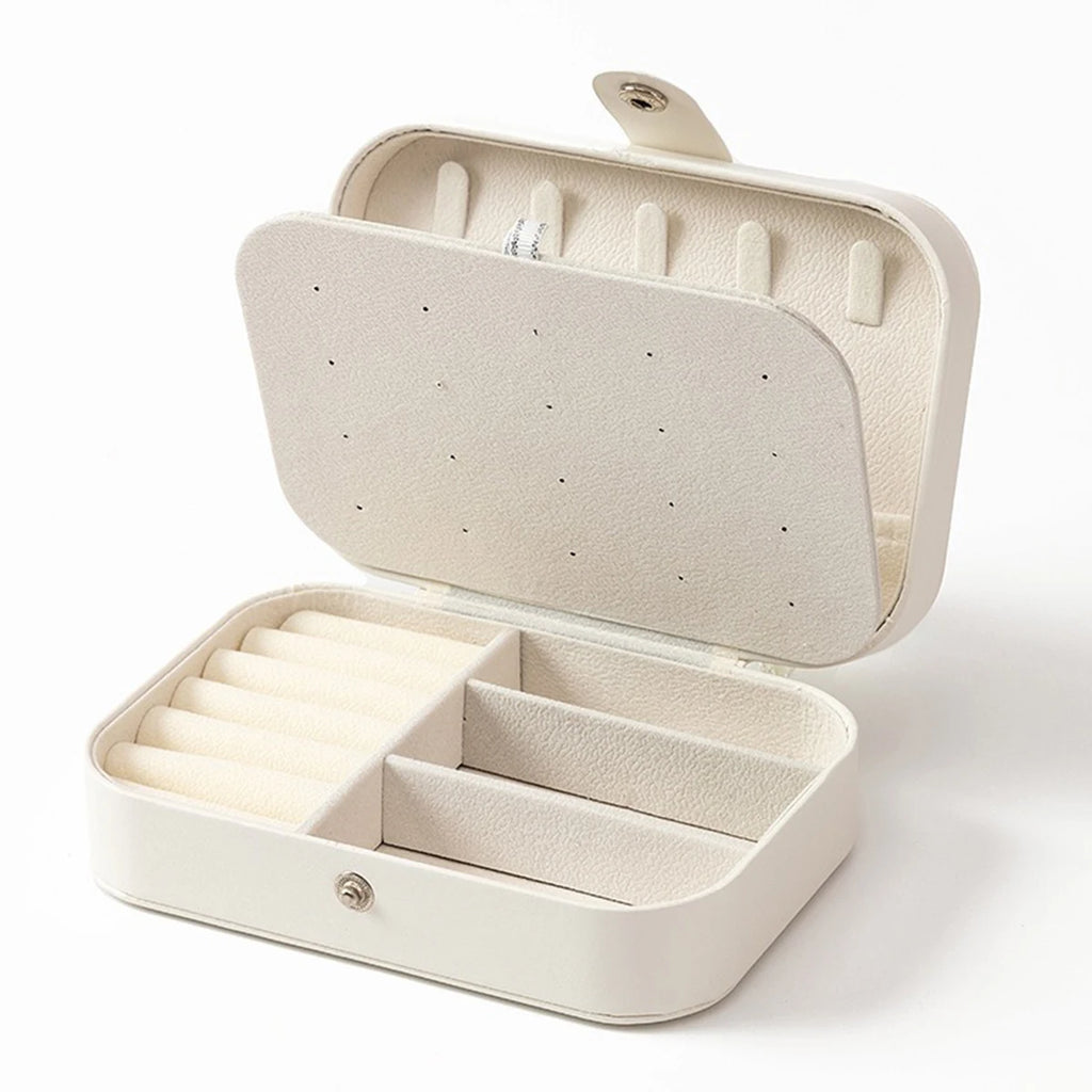 Boîte à Bijoux Portable Multi-Compartiments avec Doublure en Velours – Organisateur de Voyage