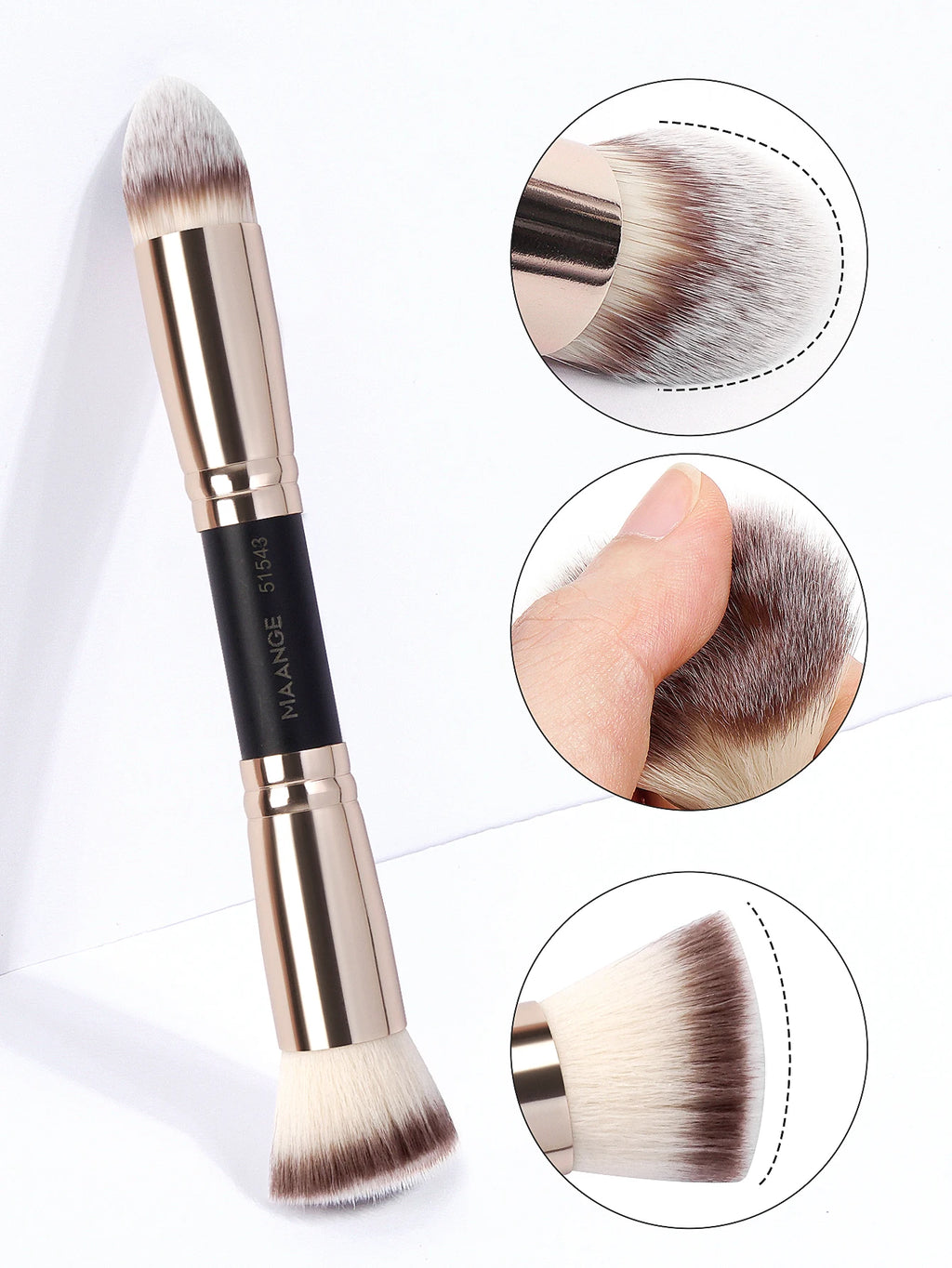 Ensemble de Pinceaux de Maquillage de Base – 4 Pièces avec Boîte