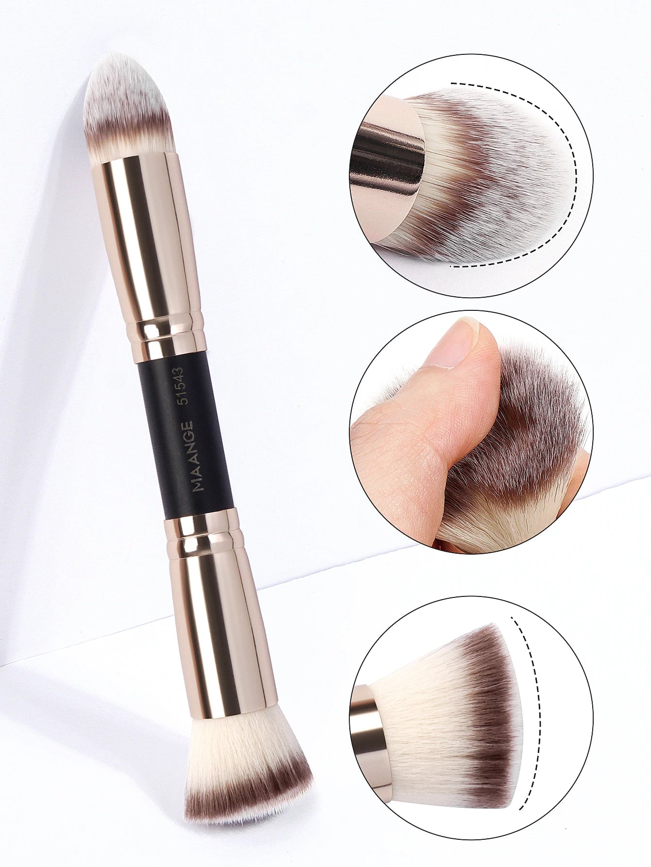 Ensemble de Pinceaux de Maquillage de Base – 4 Pièces avec Boîte