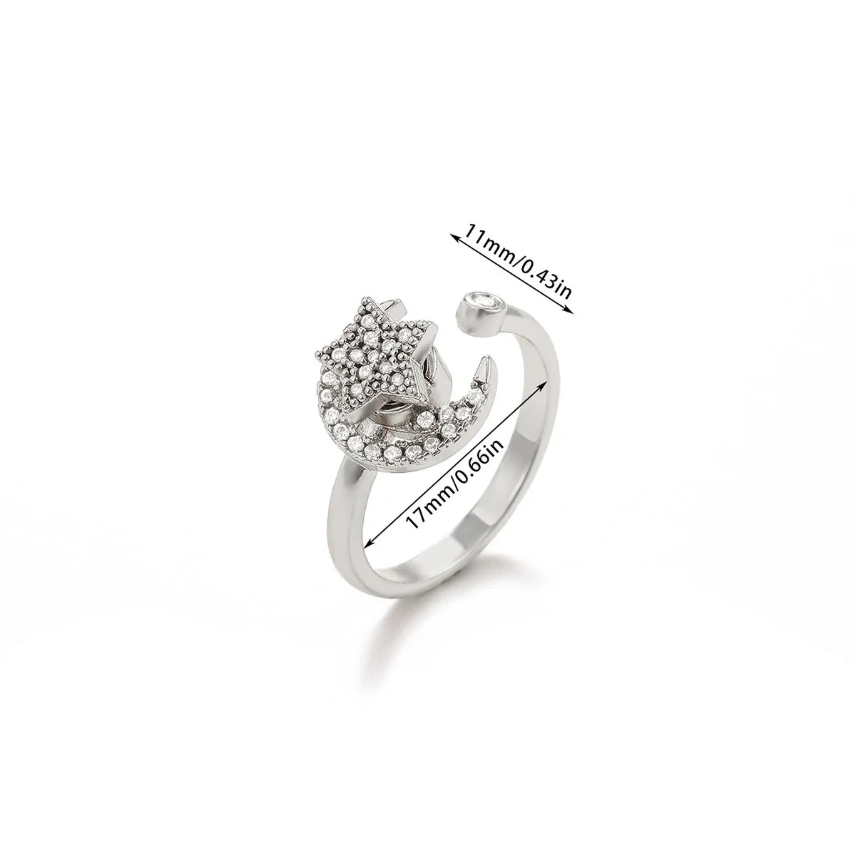 Bague Spinner Trèfle de Luxe – Anti-Stress Couleur Or 18K