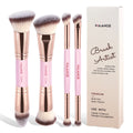 Ensemble de Pinceaux de Maquillage de Base – 4 Pièces avec Boîte