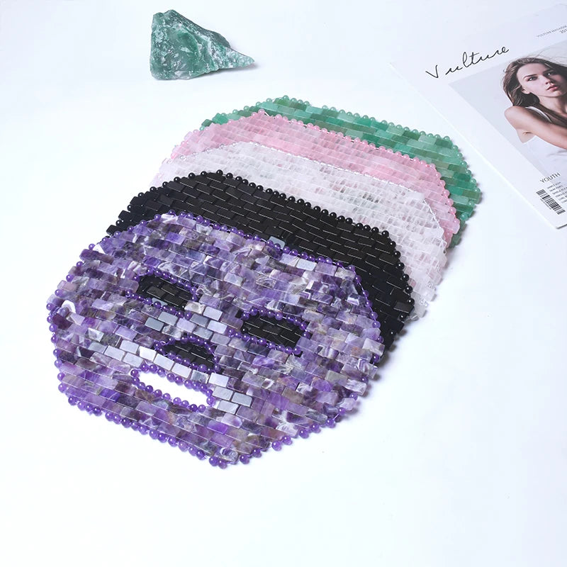 Jade Full Face Mask Massager Stone Sleep Mask Face Massager