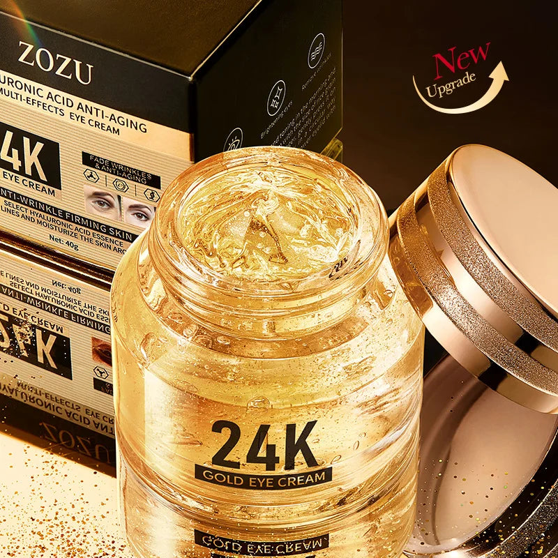 Crème pour les Yeux à l’Acide Hyaluronique & Or 24K