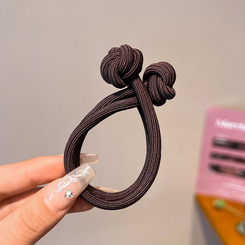Attaches de Cheveux Elastiques Simples pour Femmes - Multicolors