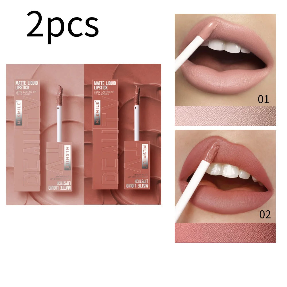 Rouge à Lèvres Liquide Satin Velours – Anti-Adhésif, Imperméable & Longue Durée