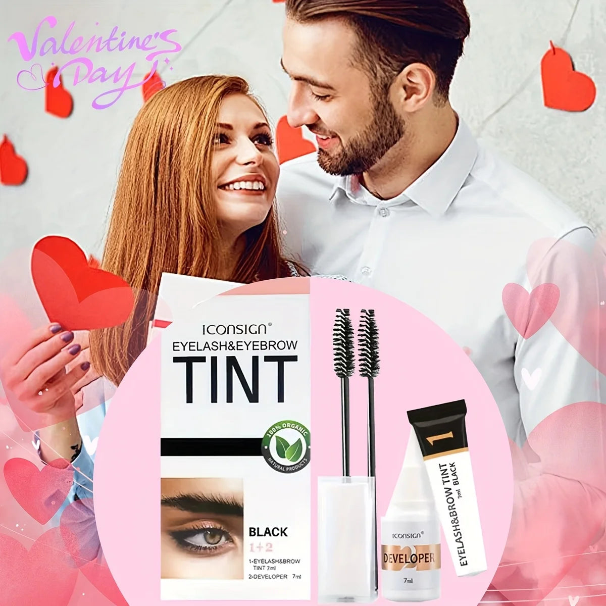 Kit Teinture Sourcils Semi-Permanent 2-en-1