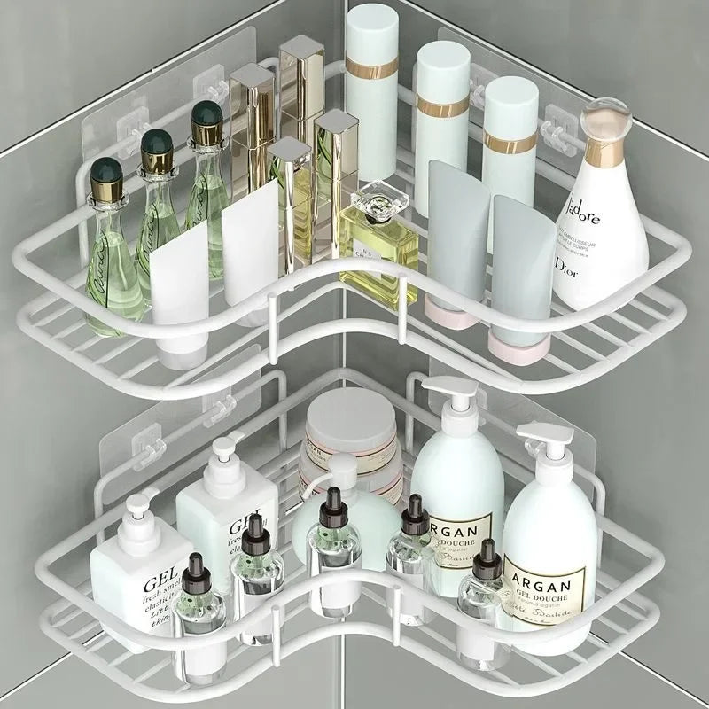 Étagère Murale Flottante – Organisateur en Métal pour Salle de Bain et Cuisine
