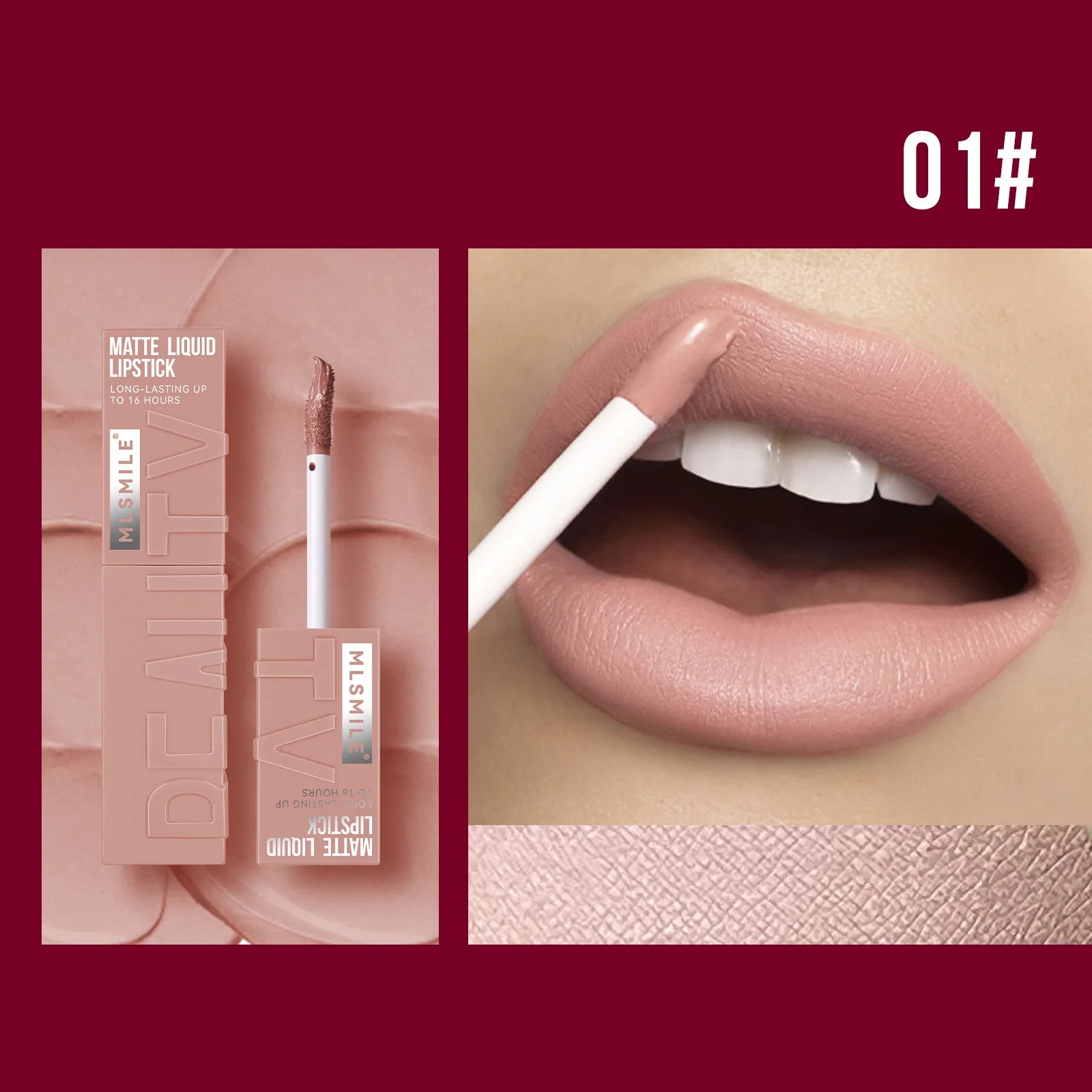 Rouge à Lèvres Liquide Satin Velours – Anti-Adhésif, Imperméable & Longue Durée