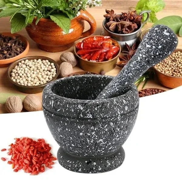 Ensemble Mortier et Pilon en Résine – Broyage de Légume, Herbes et Epices